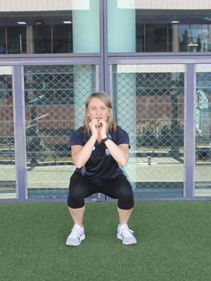 Squat Punch Down