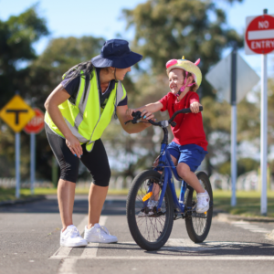 Wheely Wise bicycle safety program for primary school students.