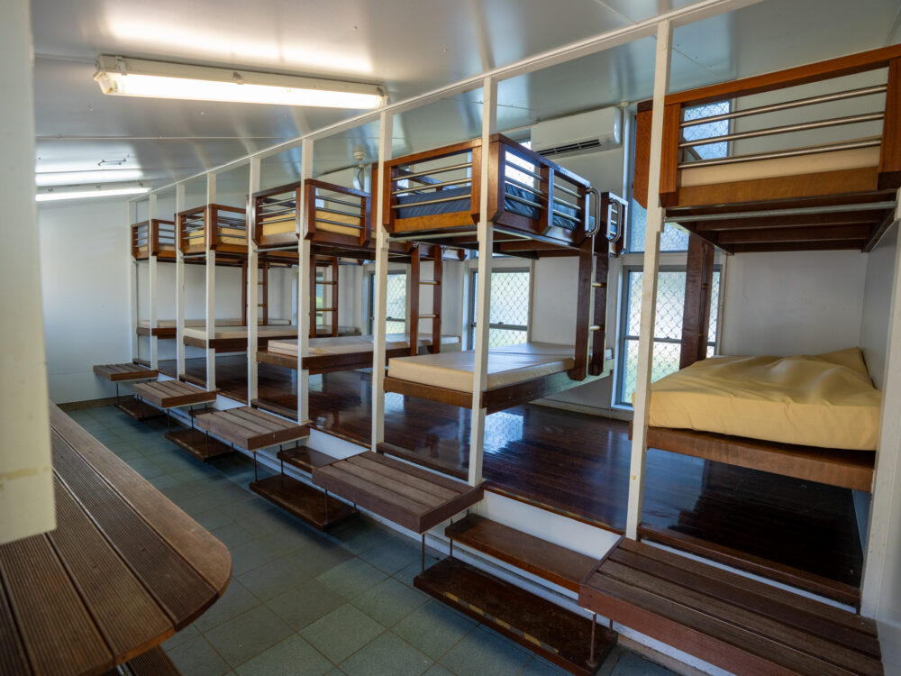 Bedroom layout with multiple Bunkbeds