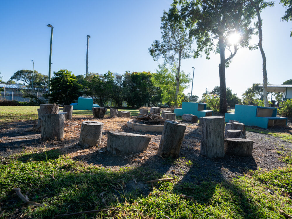Cap Coast outdoor campfire area
