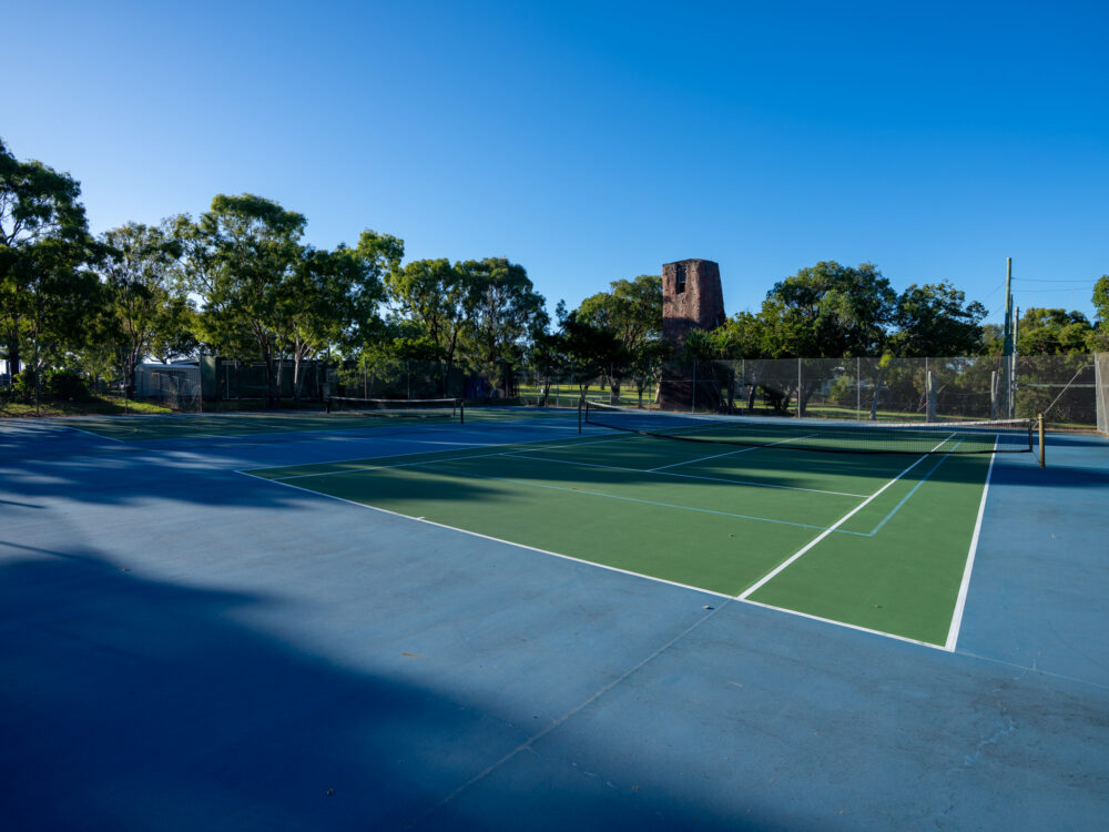 Wide angle of Tennis Court