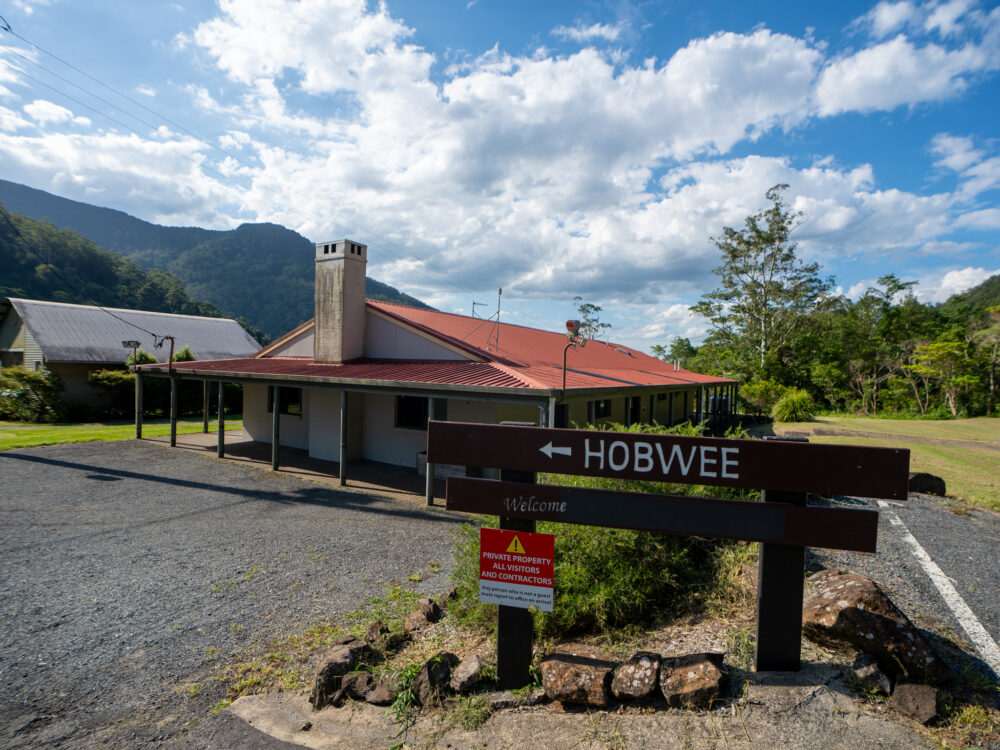 Hobwee sign outdoors