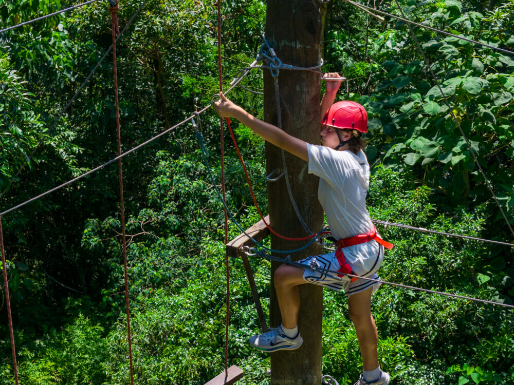 Girl doing treetop Challenge