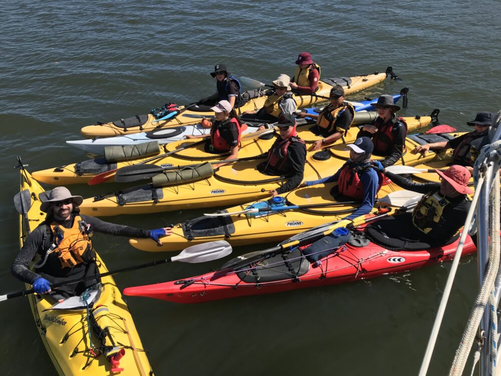Leadership camp kayaking activities