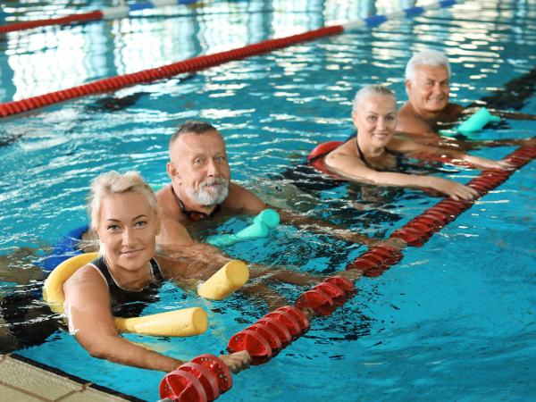 seniors in pool